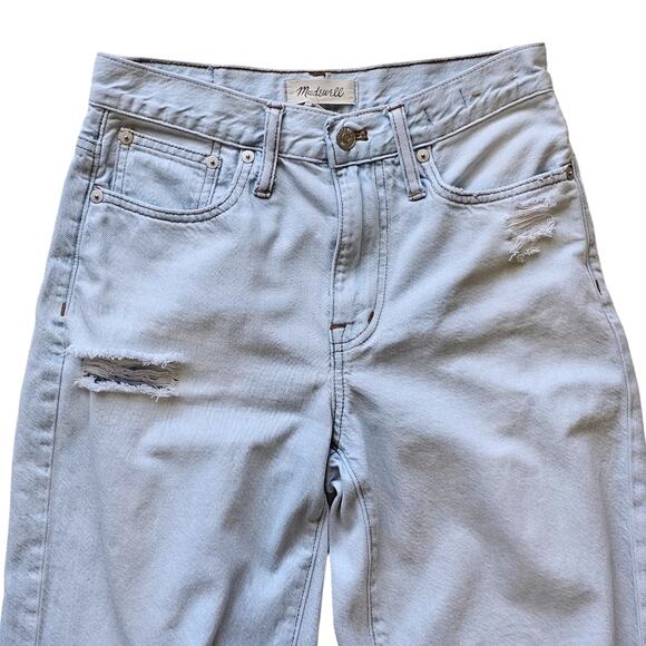 Madewell The Slouchy Boy Jean Distressed Relaxed Fit in Wrightlane Wash Size 23 - Picture 11 of 13